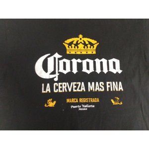 Corona Beer Black Tee T-shirt M Medium Black